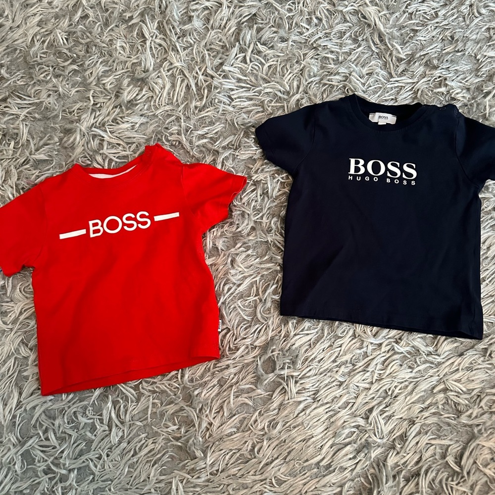 Baby Hugo Boss t shirts (set of 2) Red and Navy.